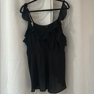 Elegant Black Ruffle Torrid Top